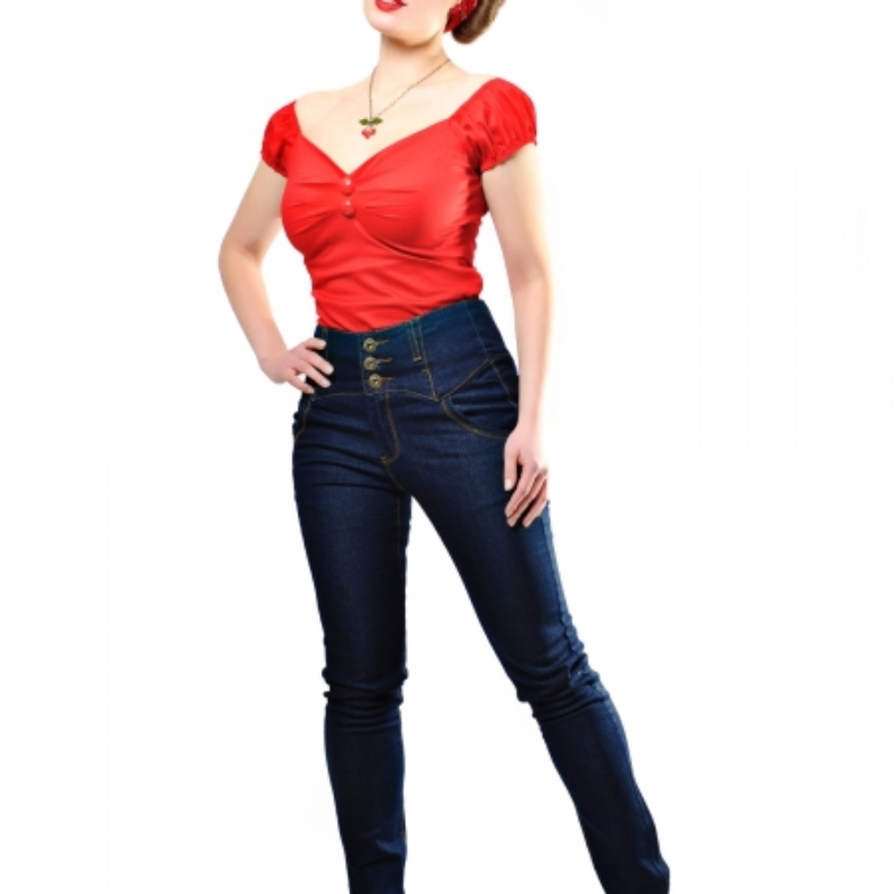 Collectif Kate Rebel Blue Jeans